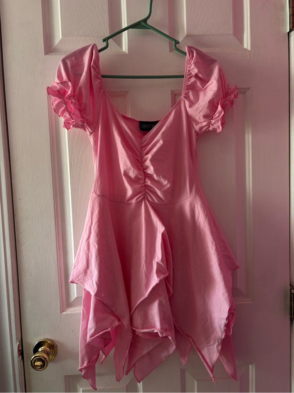 NWOT Dolls Kill Current Mood Chasin' Rainbows Pink Fairy Mini Dress Medium🧚‍♀️✨